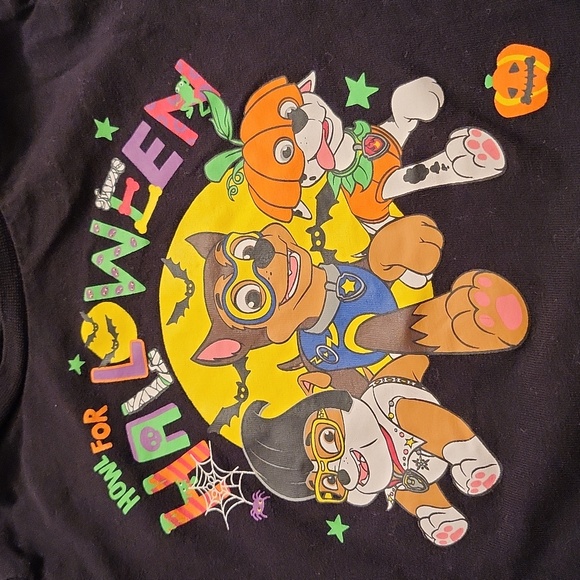 Paw Patrol Halloween theme long sleeve tee shirt - Picture 4 of 4